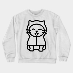 Cat in raincoat Crewneck Sweatshirt